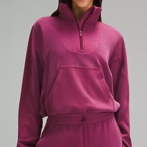 Lululemon Brushed Softstreme Half Zip | Deep Luxe | Size 6
